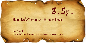 Bartánusz Szorina névjegykártya